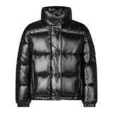 Save The Duck Giubbino tinta unita con Colletto Nero per Bambina J31326GLOVE21 NERO SAVE THE DUCK 