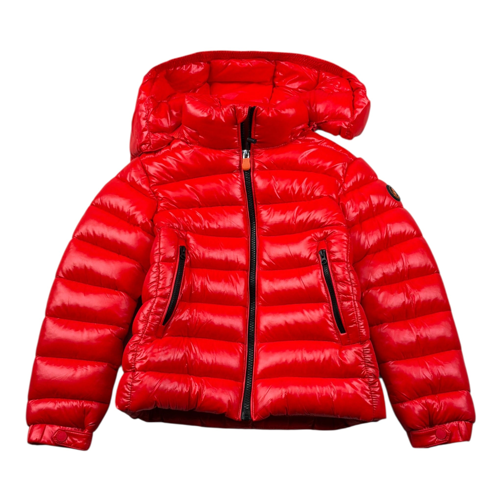 Save The Duck Giubbino tinta unita con Zip E Cappuccio Rosso per Neonato J31653BN ROSSO SAVE THE DUCK 