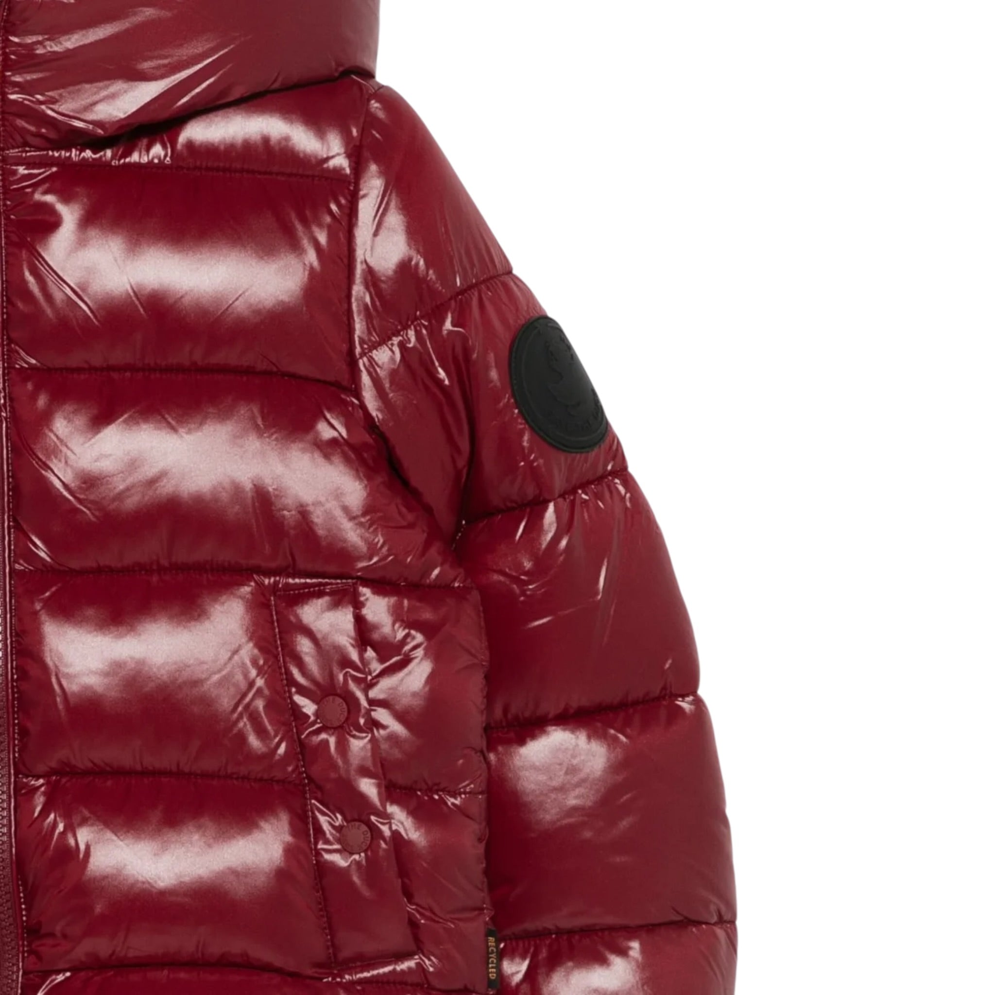 Save The Duck Giubbino tinta unita con Zip E Cappuccio Bordeaux per Bambino J42445GLOVE21 BORDEAUX SAVE THE DUCK 