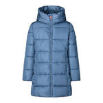 Save The Duck Giubbino tinta unita con Zip E Cappuccio Azzurro per Bambina J43110G AZZURRO SAVE THE DUCK 