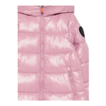 Save The Duck Giubbino tinta unita con Zip E Cappuccio Rosa per Neonata J45510G ROSA SAVE THE DUCK 