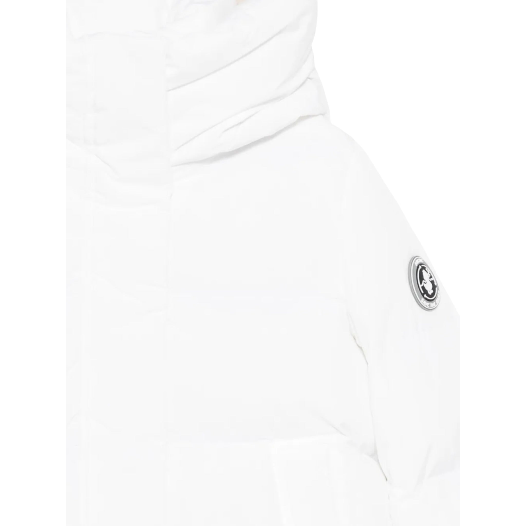Save The Duck Giubbino tinta unita con Zip E Cappuccio Bianco per Bambino P32517G BIANCO SAVE THE DUCK 