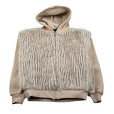 Shopart Felpa con Zip E Cappuccio tinta unita Beige per Bambina SAJSW00059 BEIGE SHOPART 