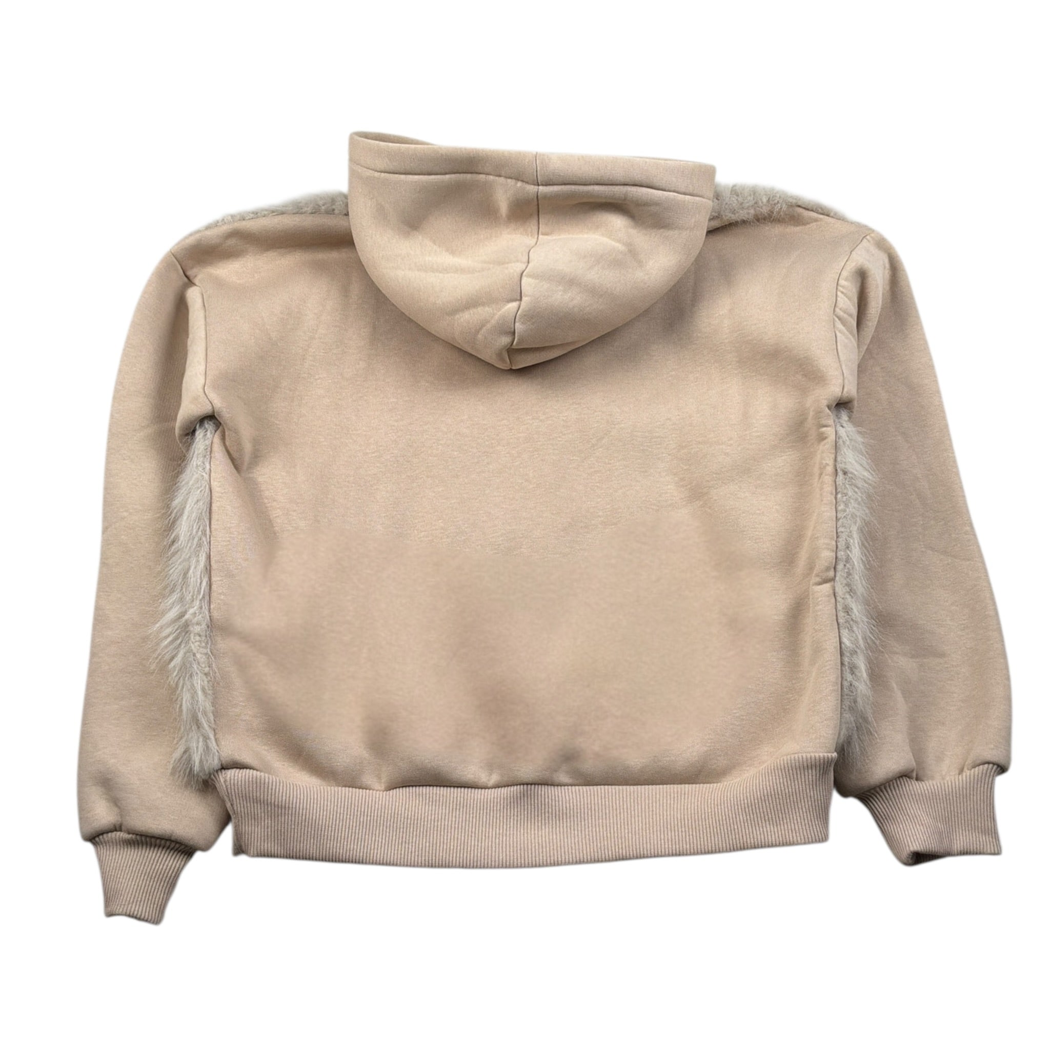 Shopart Felpa con Zip E Cappuccio tinta unita Beige per Bambina SAJSW00059 BEIGE SHOPART 