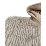 Shopart Felpa con Zip E Cappuccio tinta unita Beige per Bambina SAJSW00059 BEIGE SHOPART 