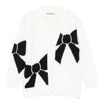 Simonetta Cardigan tinta unita con Ricami Panna per Bambina SX9A10W0077 PANNA SIMONETTA 