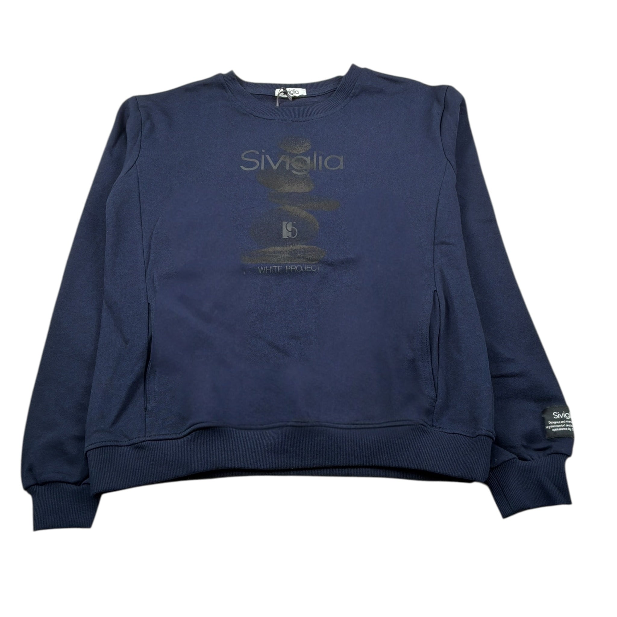 Siviglia Felpa Chiusa Girocollo tinta unita Blu per Bambino SVJST00316 BLU SIVIGLIA 