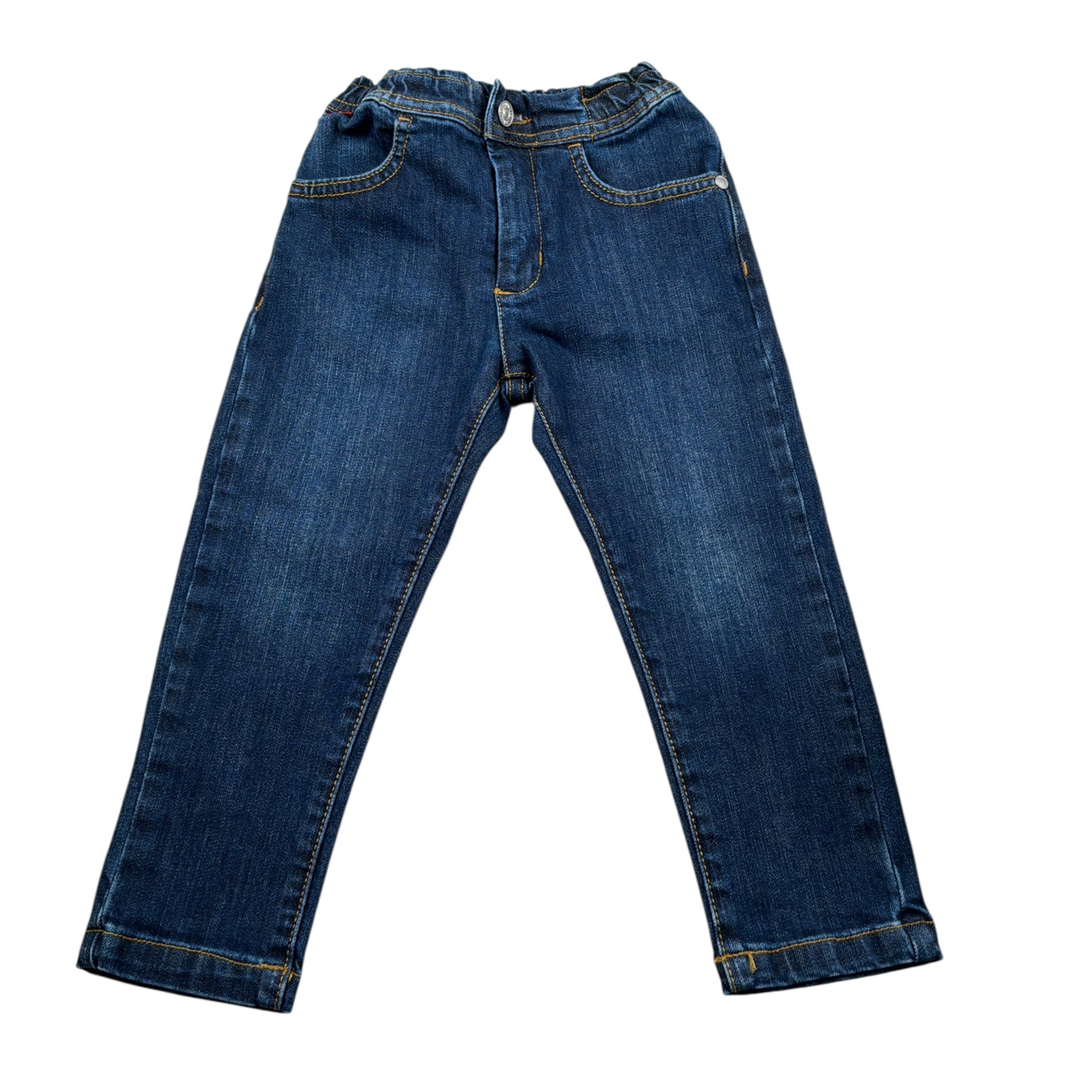 Siviglia Jeans tinta unita con Elastico In Vita Blu per Bambino SVNPT00547 BLU SIVIGLIA 
