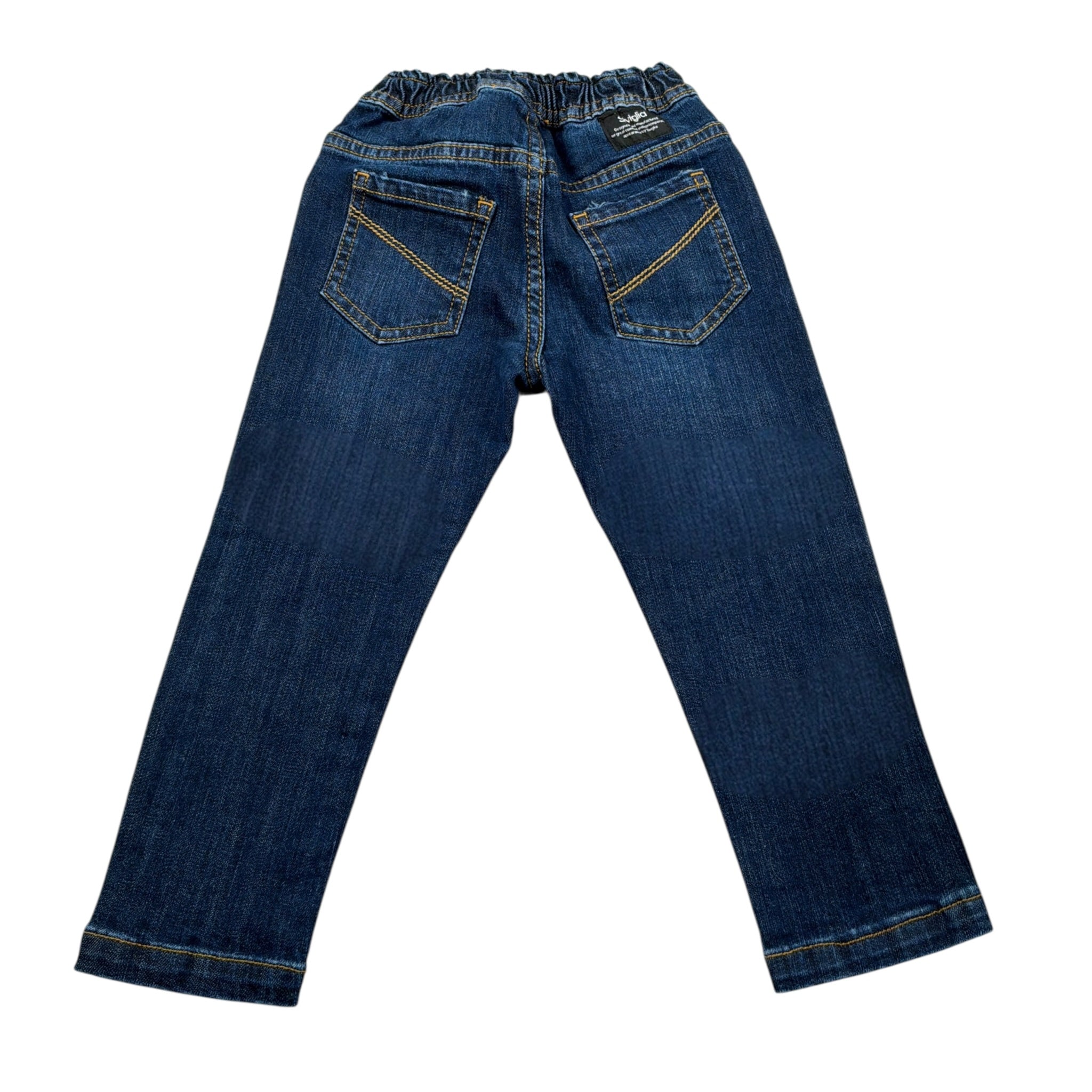 Siviglia Jeans tinta unita con Elastico In Vita Blu per Bambino SVNPT00547 BLU SIVIGLIA 