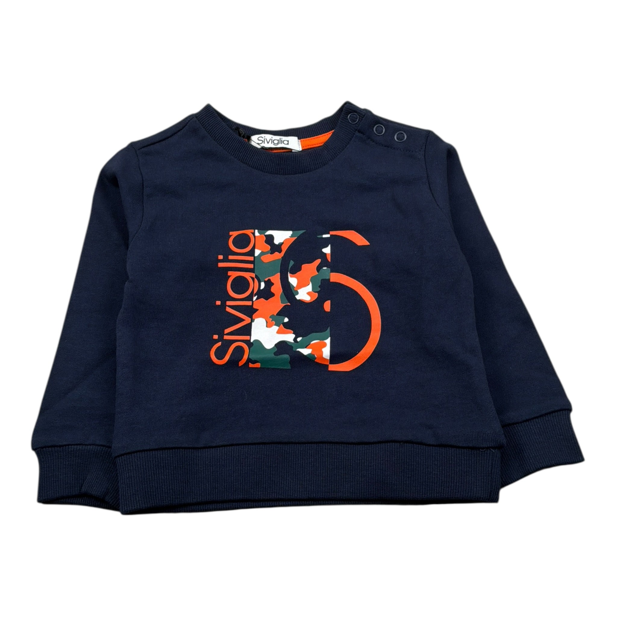 Siviglia Felpa Chiusa Girocollo tinta unita Blu per Neonato SVNST00507 BLU SIVIGLIA 