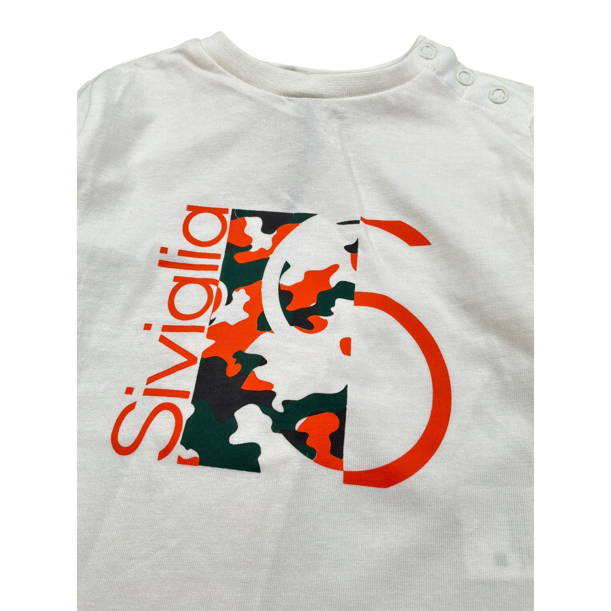 Siviglia Shirt Girocollo tinta unita con Stampa Panna per Neonato SVNTS00517 PANNA SIVIGLIA 