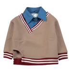 So Twee By Miss Grant Maglia tinta unita con Finta Camicia Beige per Neonata ST0147BN BEIGE SO TWEE BY MISS GRANT 