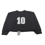 So Twee By Miss Grant Felpa tinta unita con Ricami Nero per Bambina ST0163X NERO SO TWEE BY MISS GRANT 