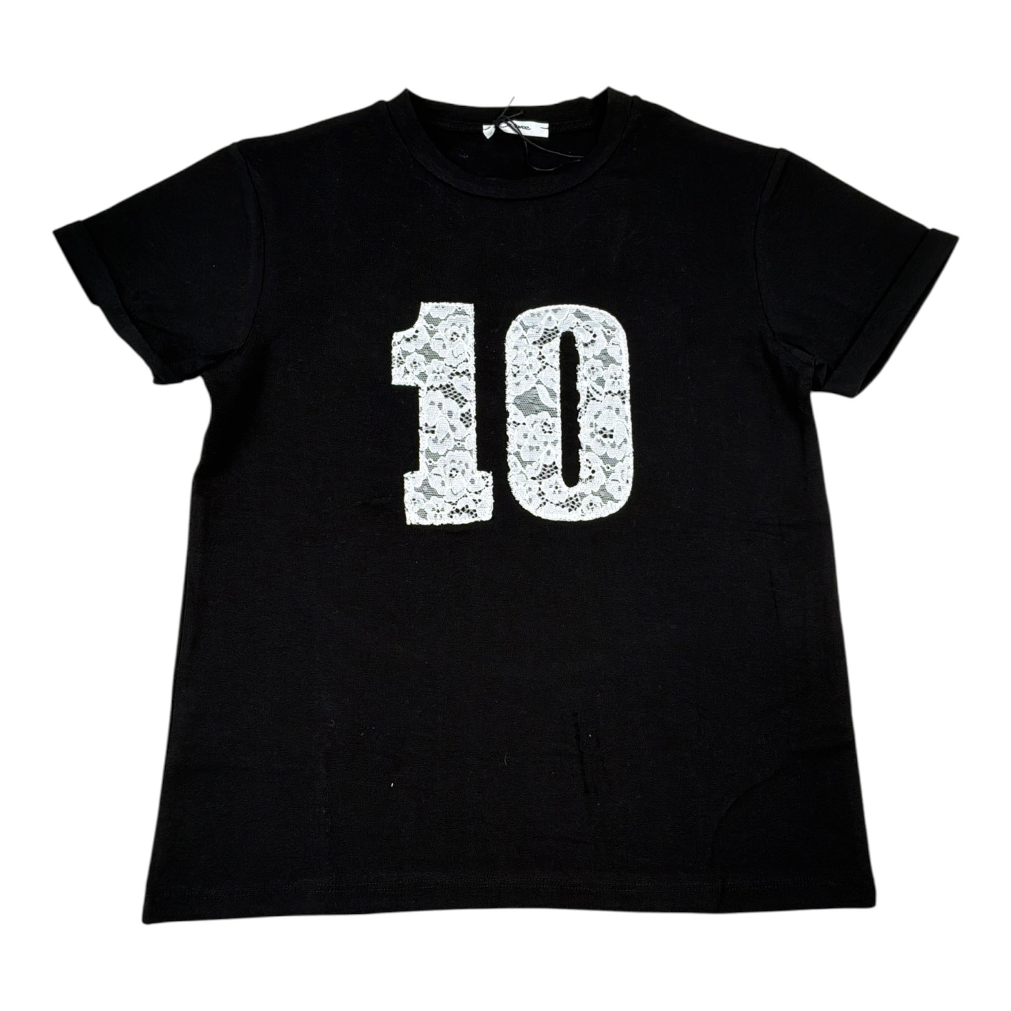 So Twee By Miss Grant T-Shirt tinta unita con Ricami Nero per Bambina ST0184 NERO SO TWEE BY MISS GRANT 