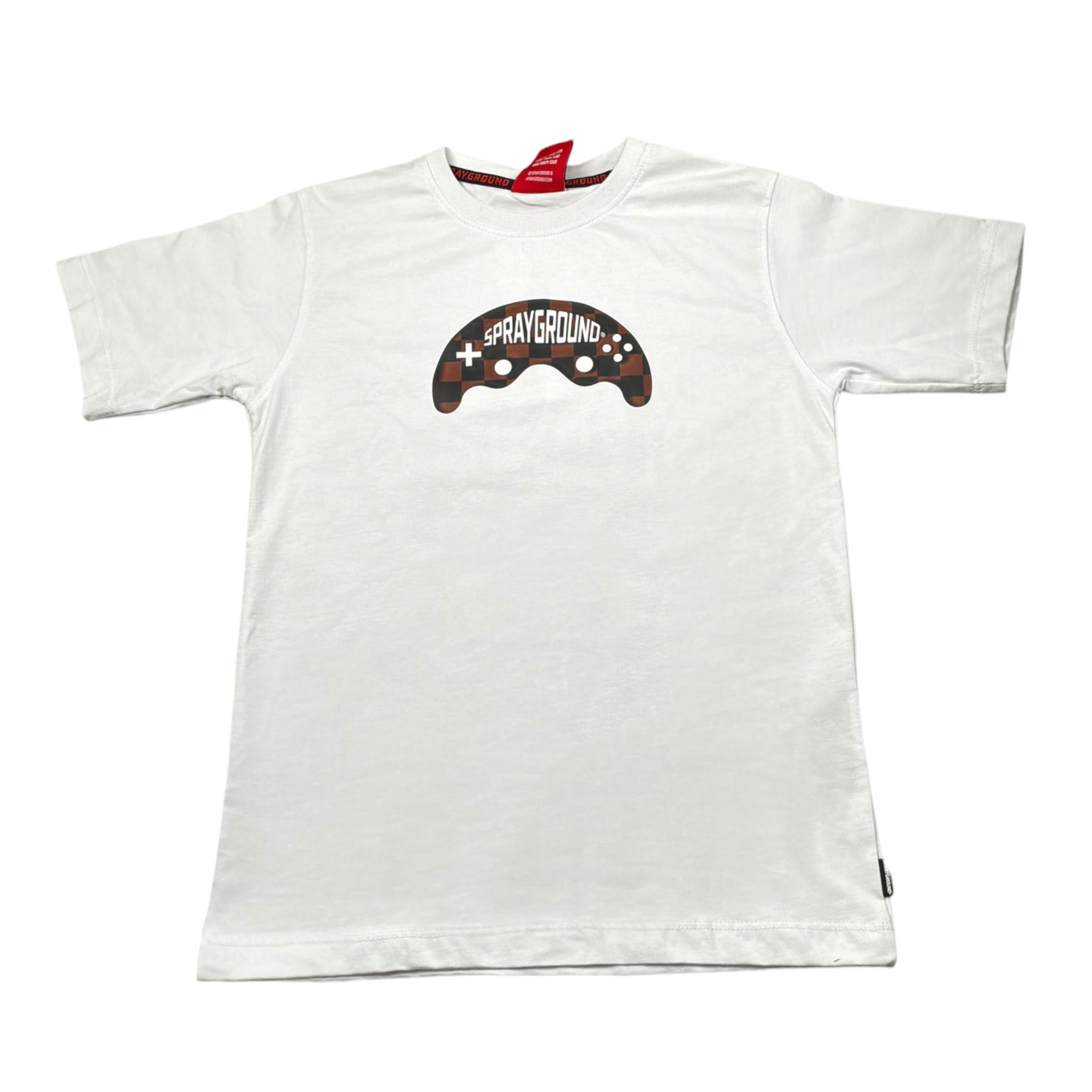 Sprayground T-Shirt Girocollo tinta unita con Stampa Bianco per Bambino SPY1139WHT BIANCO SPRAYGROUND 