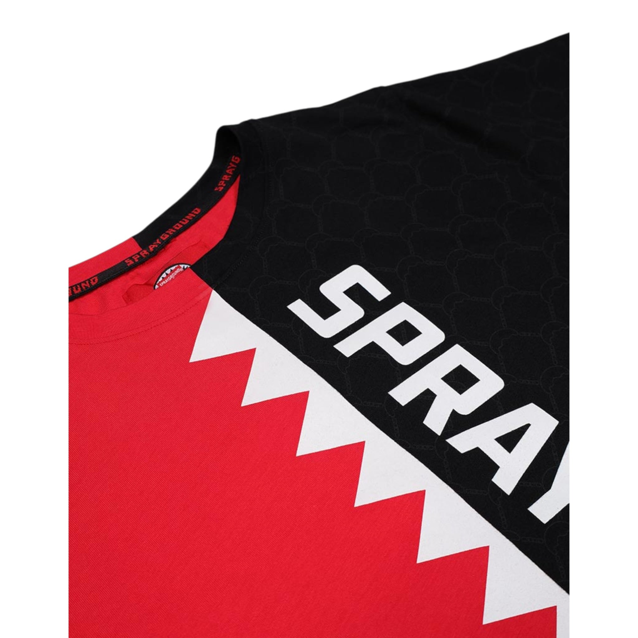 Sprayground T-Shirt Bicolore con Stampa Rosso/Nero per Bambino SPY1321 ROSSO/NERO SPRAYGROUND 