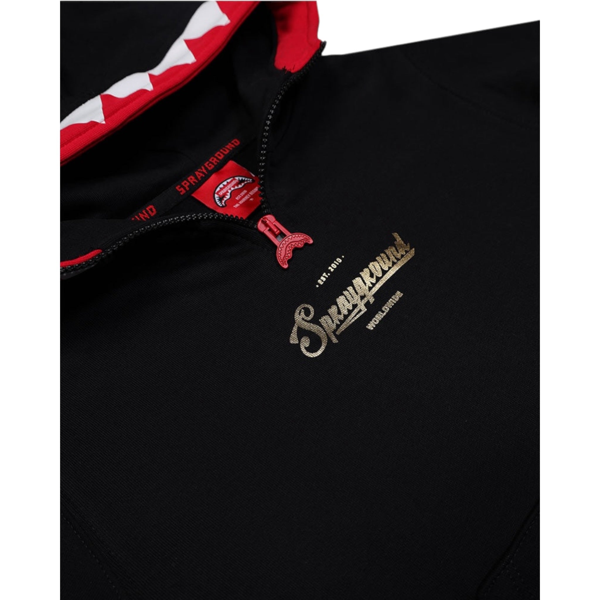 Sprayground Felpa tinta unita con Cappuccio Nero per Bambino SPY1363GBLK NERO SPRAYGROUND 