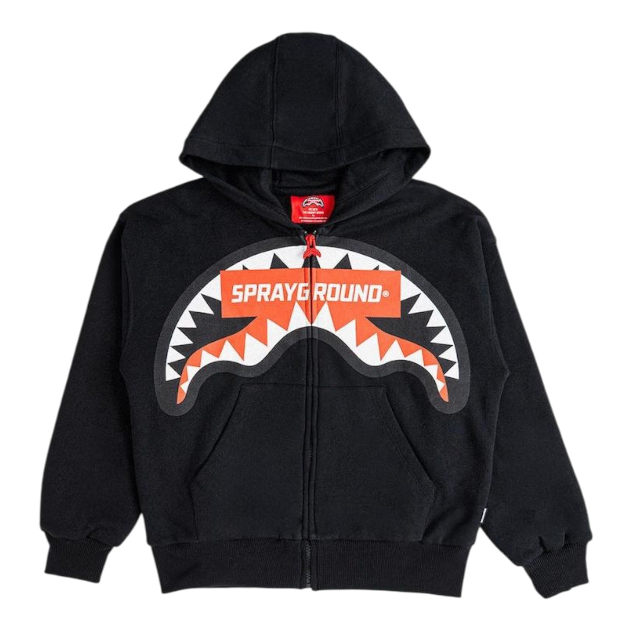 Sprayground Felpa tinta unita con Zip E Cappuccio Nero per Bambino SPY1369GBLK NERO SPRAYGROUND 