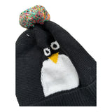 Stella Mccartney Cappello tinta unita con Pon Pon Nero per Neonato TT0557 NERO STELLA McCARTNEY 