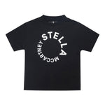 Stella Mccartney T-Shirt tinta unita con Stampa Nero per Bambina TV8P61 NERO STELLA McCARTNEY 