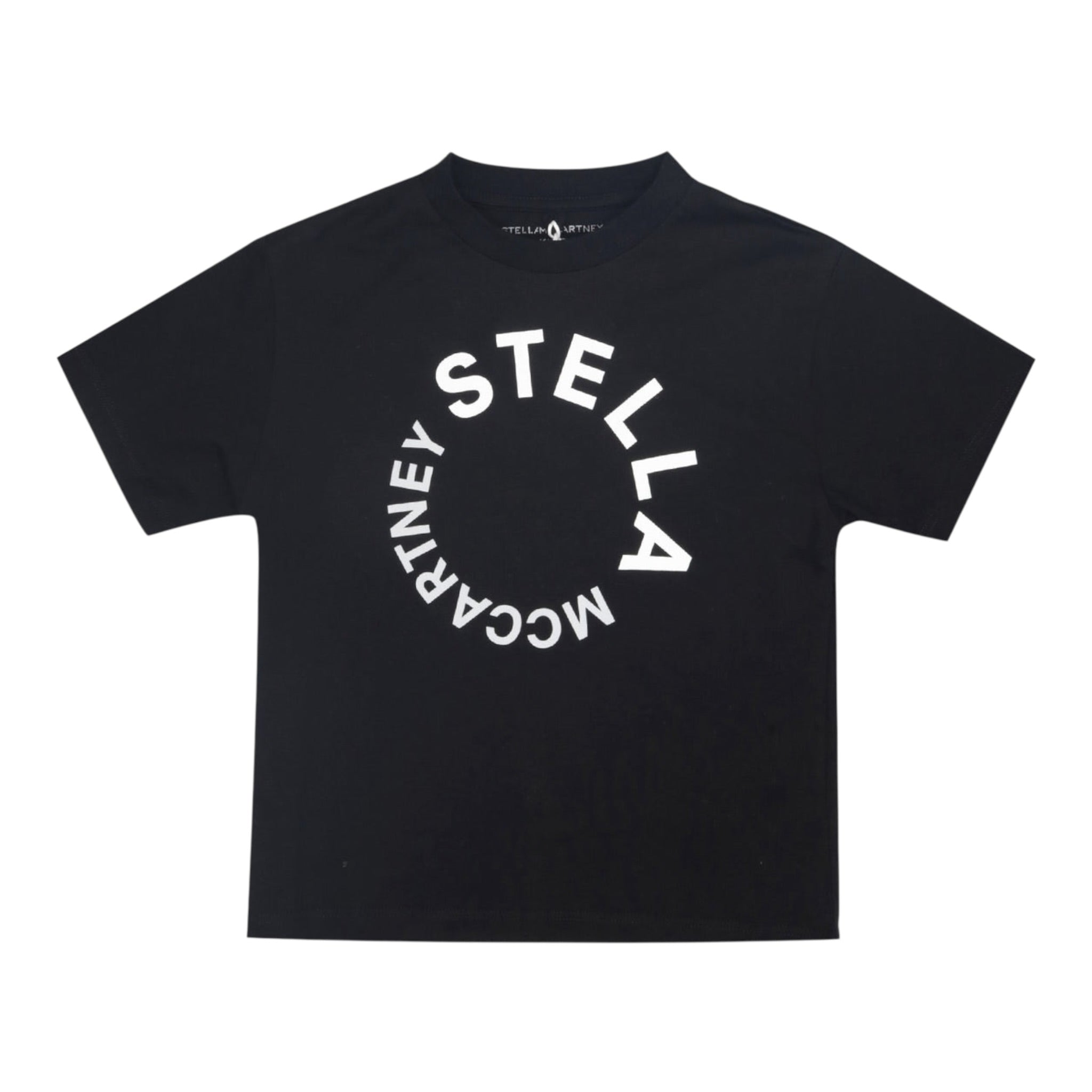 Stella Mccartney T-Shirt tinta unita con Stampa Nero per Bambina TV8P61 NERO STELLA McCARTNEY 