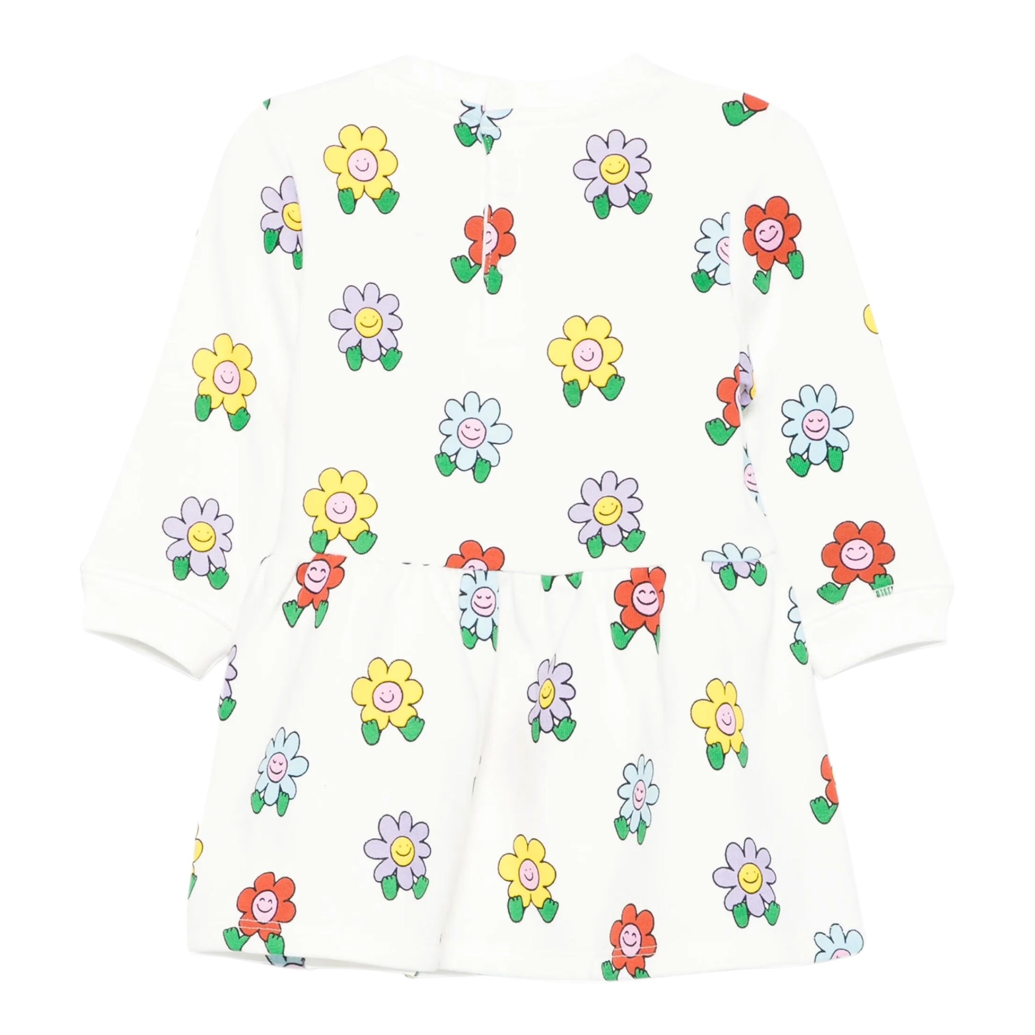 Stella Mccartney Abito Manica Lunga tinta unita con Stampe Bianco per Neonata TX1040 BIANCO STELLA McCARTNEY 