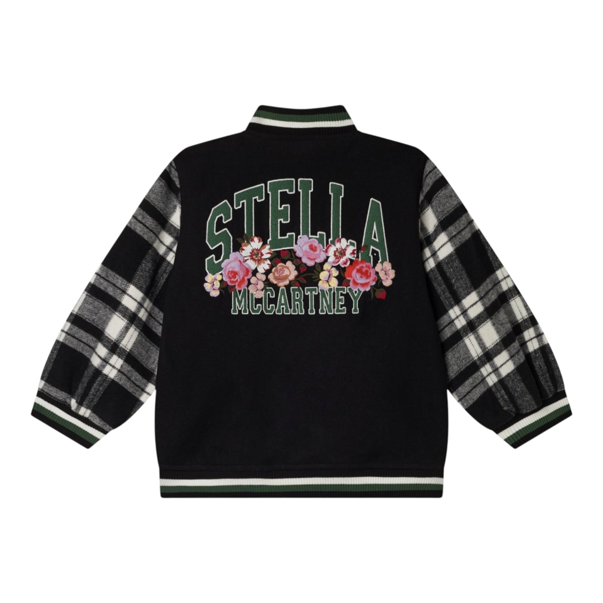 Stella Mccartney Giubbino College tinta unita con Ricami Nero per Bambina TX2C07 NERO STELLA McCARTNEY 