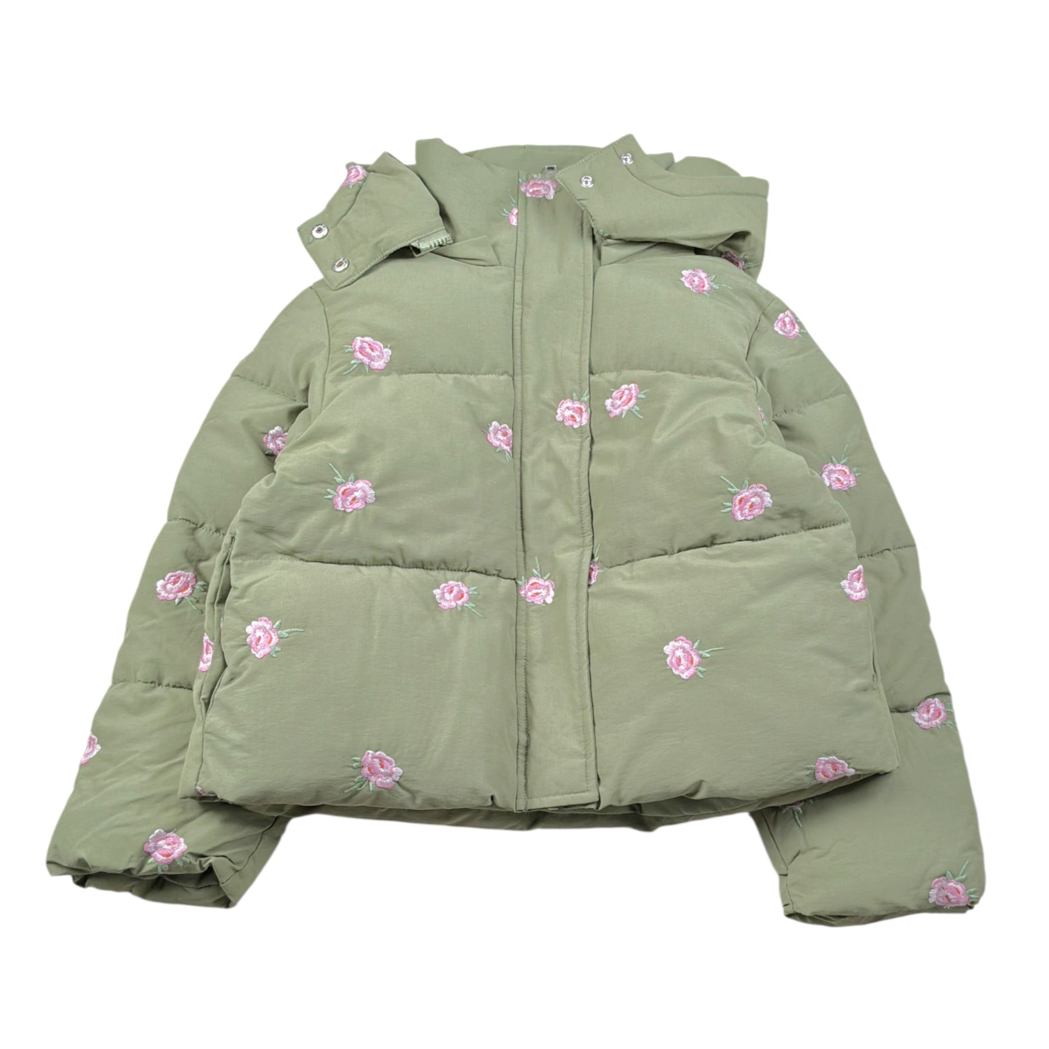 Stella Mccartney Giubbino tinta unita con Zip E Cappuccio Verde per Bambina TX2C77 VERDE STELLA McCARTNEY 