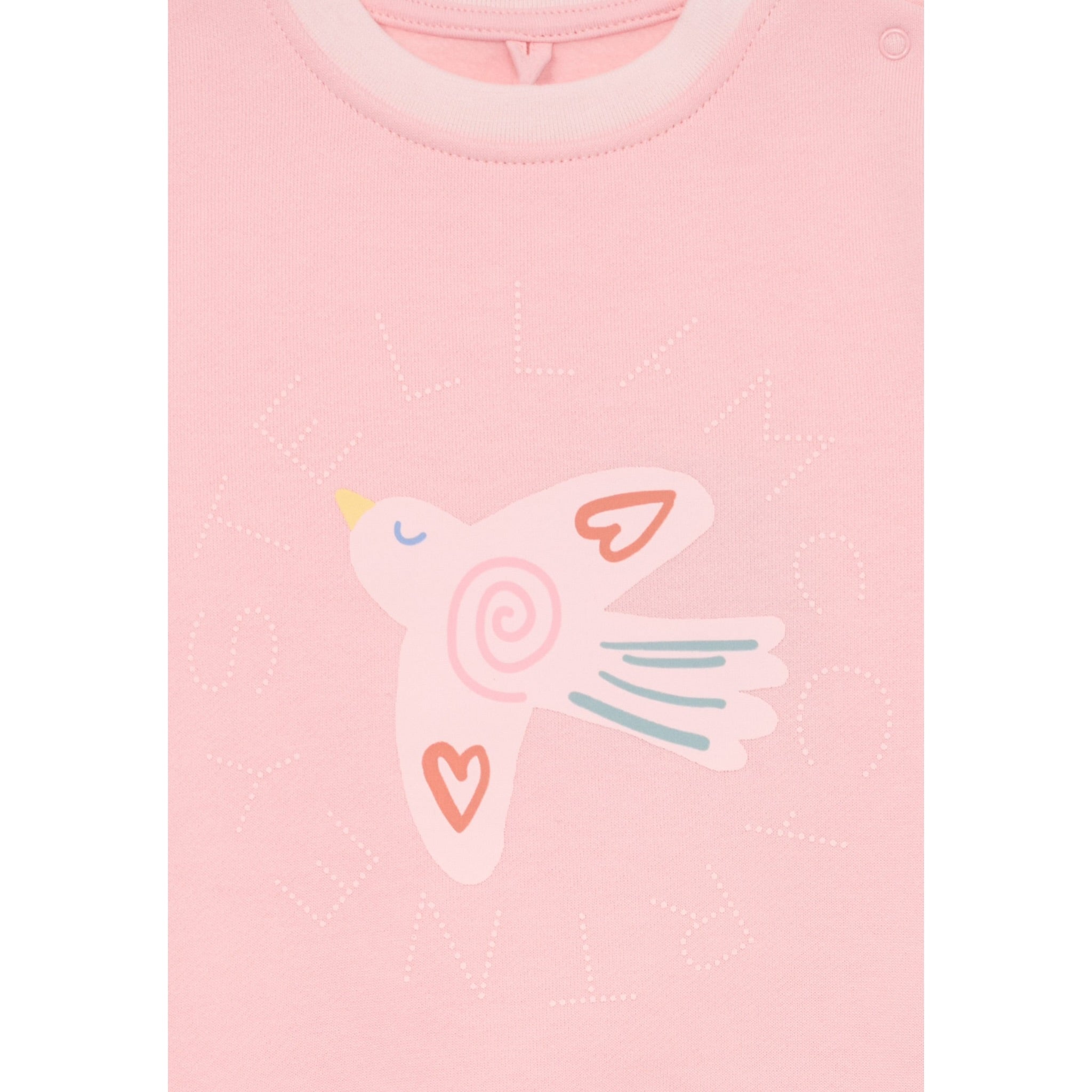 Stella Mccartney Felpa Chiusa Girocollo tinta unita con Stampe Rosa per Neonata TX4100 ROSA STELLA McCARTNEY 