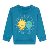 Stella Mccartney Felpa Chiusa Girocollo Tnta Unita con Stampa Azzurro per Bambino TX4520 AZZURRO STELLA McCARTNEY 