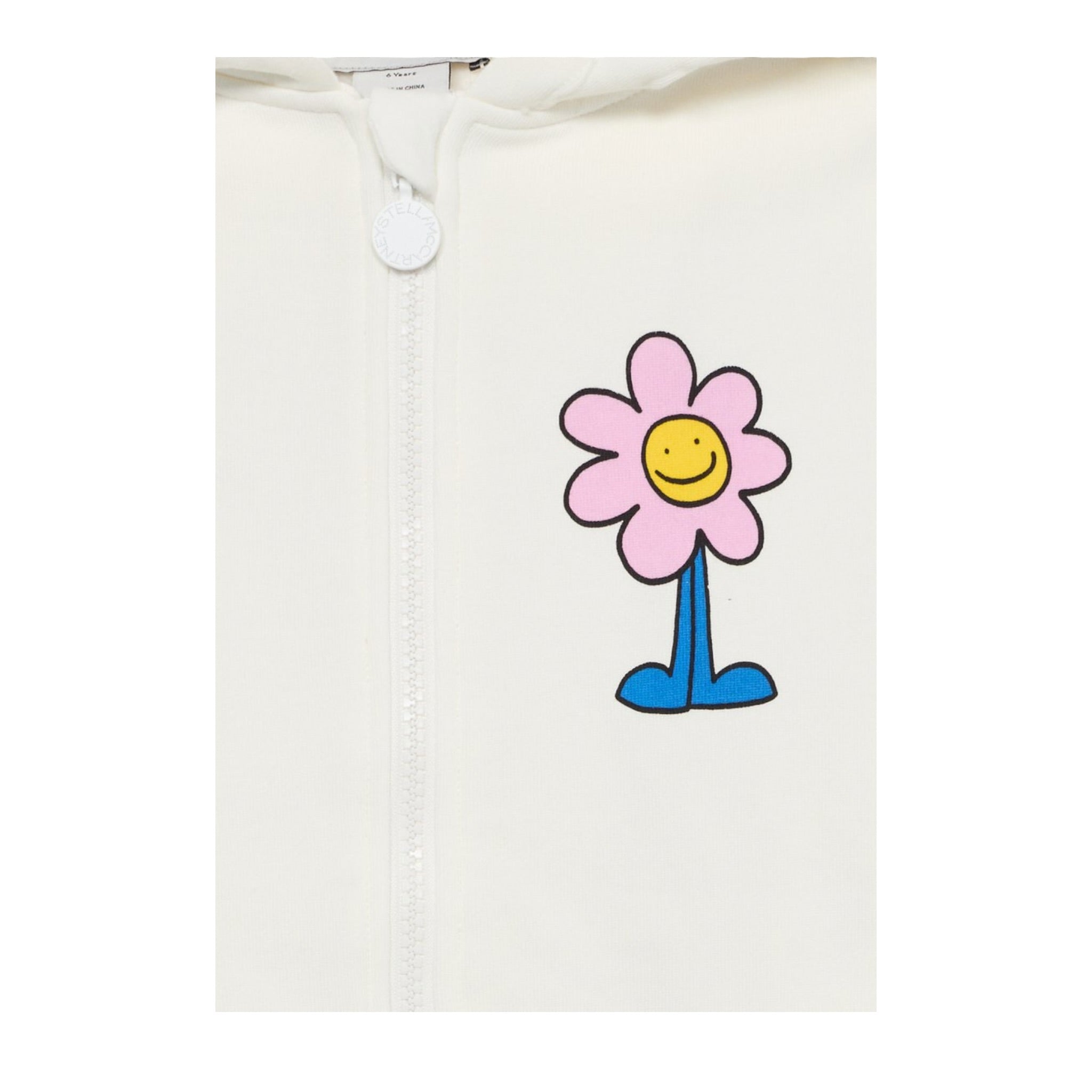 Stella Mccartney Felpa con Zip E Cappuccio tinta unita Panna per Bambina TX4A40 PANNA STELLA McCARTNEY 