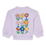 Stella Mccartney Felpa Chiusa Girocollo tinta unita con Stampe Lilla per Bambina TX4A60X LILLA STELLA McCARTNEY 