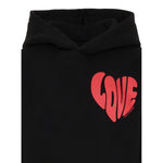 Stella Mccartney Felpa Chiusa con Cappuccio tinta unita con Logo Nero per Bambina TX4B90 NERO STELLA McCARTNEY 