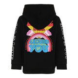 Stella Mccartney Felpa Chiusa con Cappuccio tinta unita con Logo Nero per Bambina TX4B90X NERO STELLA McCARTNEY 
