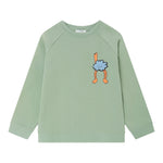 Stella Mccartney Felpa Chiusa Girocollo tinta unita con Stampa Verde per Bambino TX4Q00 VERDE STELLA McCARTNEY 