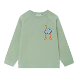 Stella Mccartney Felpa Chiusa Girocollo tinta unita con Stampa Verde per Bambino TX4Q00 VERDE STELLA McCARTNEY 