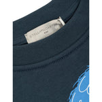 Stella Mccartney Felpa Chiusa Girocollo tinta unita con Stampa Blu per Neonato TX4Q50 BLU STELLA McCARTNEY 