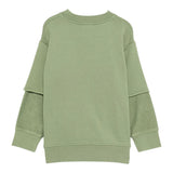 Stella Mccartney Felpa Chiusa Girocollo tinta unita con Logo Verde per Bambino TX4R40 VERDE STELLA McCARTNEY 