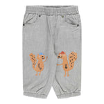 Stella Mccartney Pantalone tinta unita con Elastico In Vita Grigio per Neonato TX6580 GRIGIO STELLA McCARTNEY 