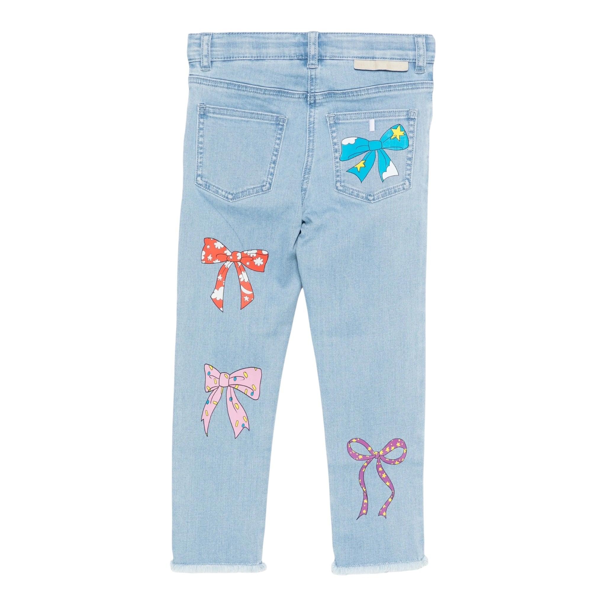 Stella Mccartney Jeans tinta unita con Stampe Azzurro per Bambina TX6C20 AZZURRO STELLA McCARTNEY 