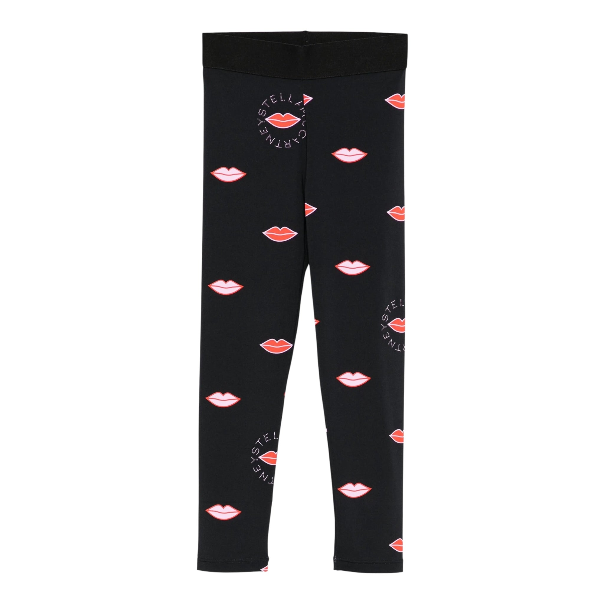Stella Mccartney Leggins tinta unita con Stampe Nero per Bambina TX6E50 NERO STELLA McCARTNEY 
