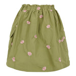 Stella Mccartney Gonna tinta unita con Ricami Verde per Bambina TX7B01 VERDE STELLA McCARTNEY 