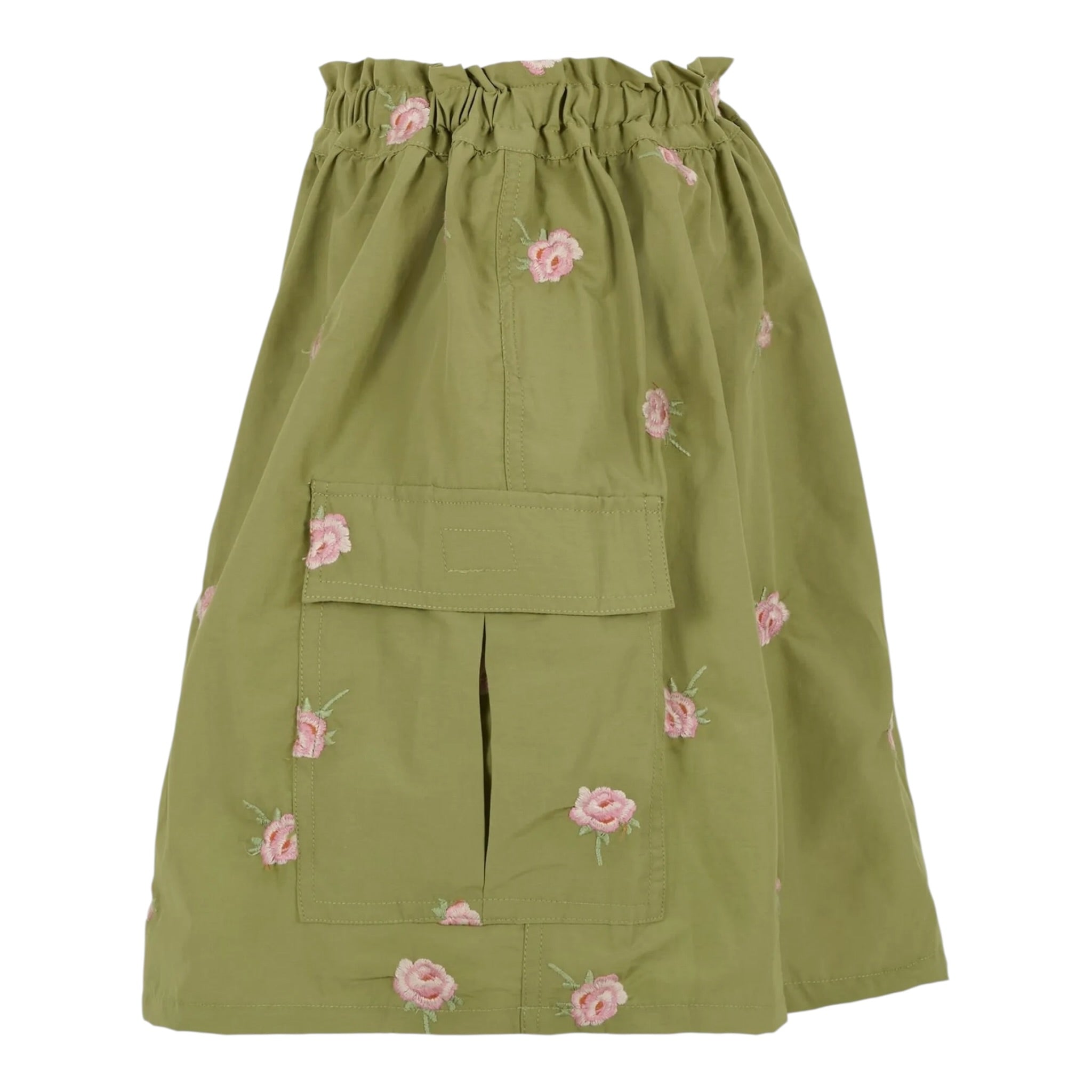 Stella Mccartney Gonna tinta unita con Ricami Verde per Bambina TX7B01 VERDE STELLA McCARTNEY 