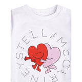 Stella Mccartney T-Shirt Girocollo tinta unita con Stampa Bianco per Neonata TX8001 BIANCO STELLA McCARTNEY 