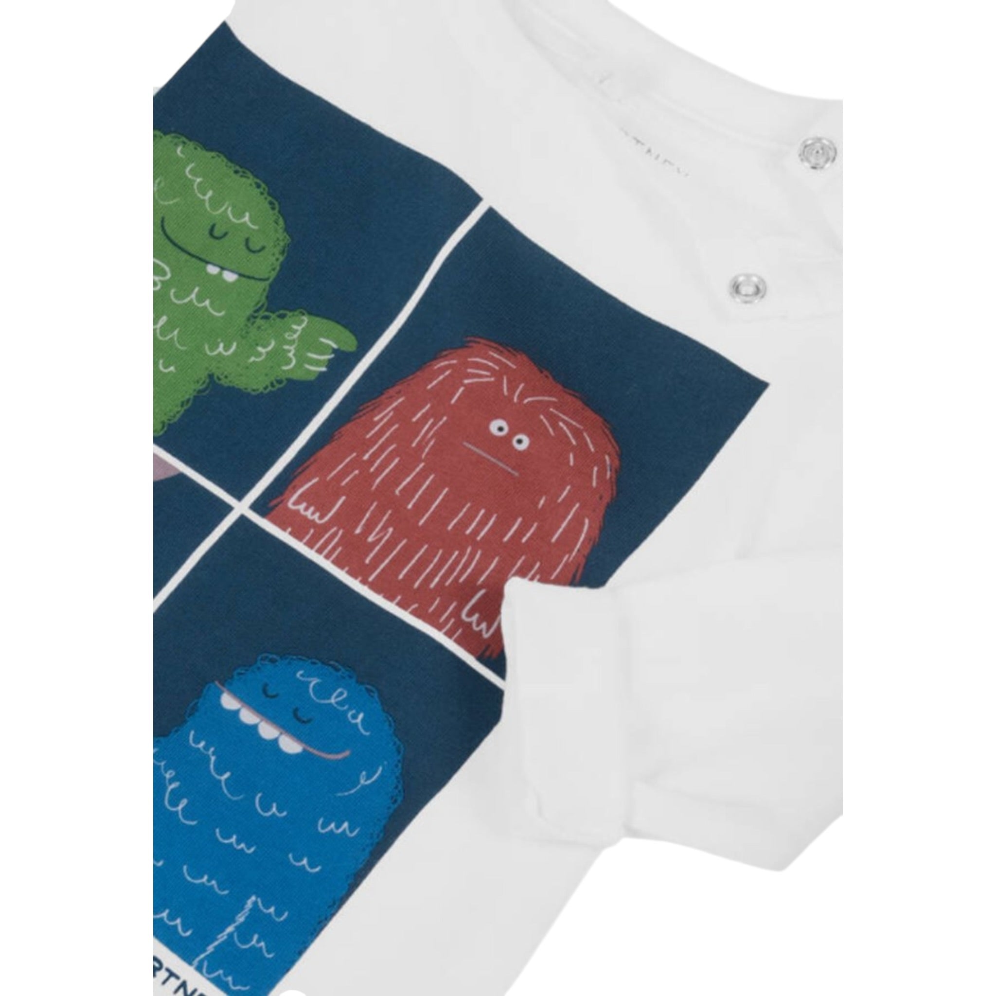 Stella Mccartney Shirt Girocollo tinta unita con Stampe Bianco per Neonato TX8550 BIANCO STELLA McCARTNEY 