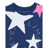 Stella Mccartney T-Shirt Girocollo tinta unita con Stampa Stelle Blu per Neonata TX8B41N BLU STELLA McCARTNEY 
