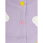 Stella Mccartney Cardigan tinta unita con Ricami Lilla per Neonata TX9000 LILLA STELLA McCARTNEY 
