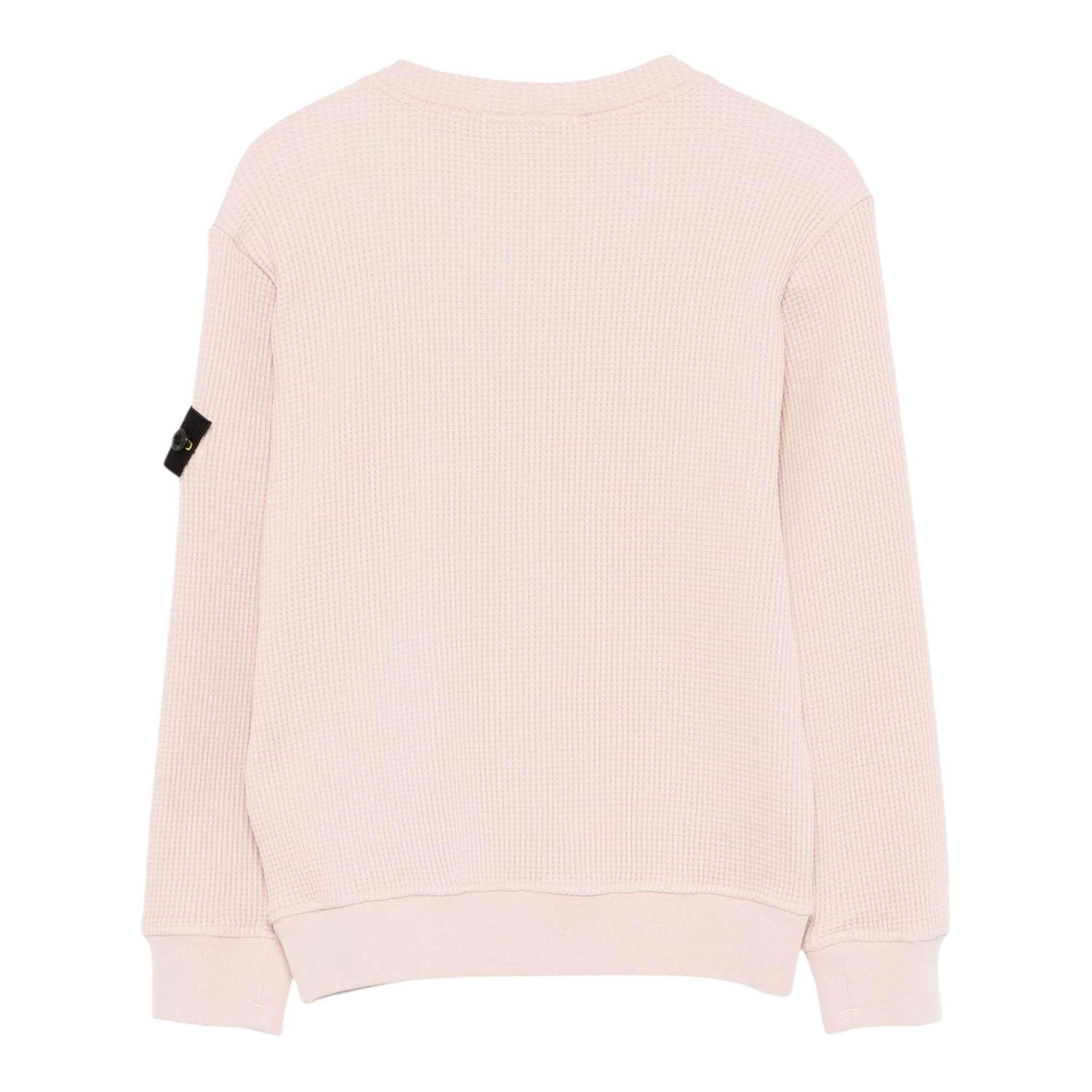 Stone Island Maglia Girocollo tinta unita con Logo Rosa per Bambina 6100006 ROSA STONE ISLAND 
