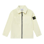 Stone Island Camicia tinta unita con Zip Panna per Bambino K2S161200003 PANNA STONE ISLAND 