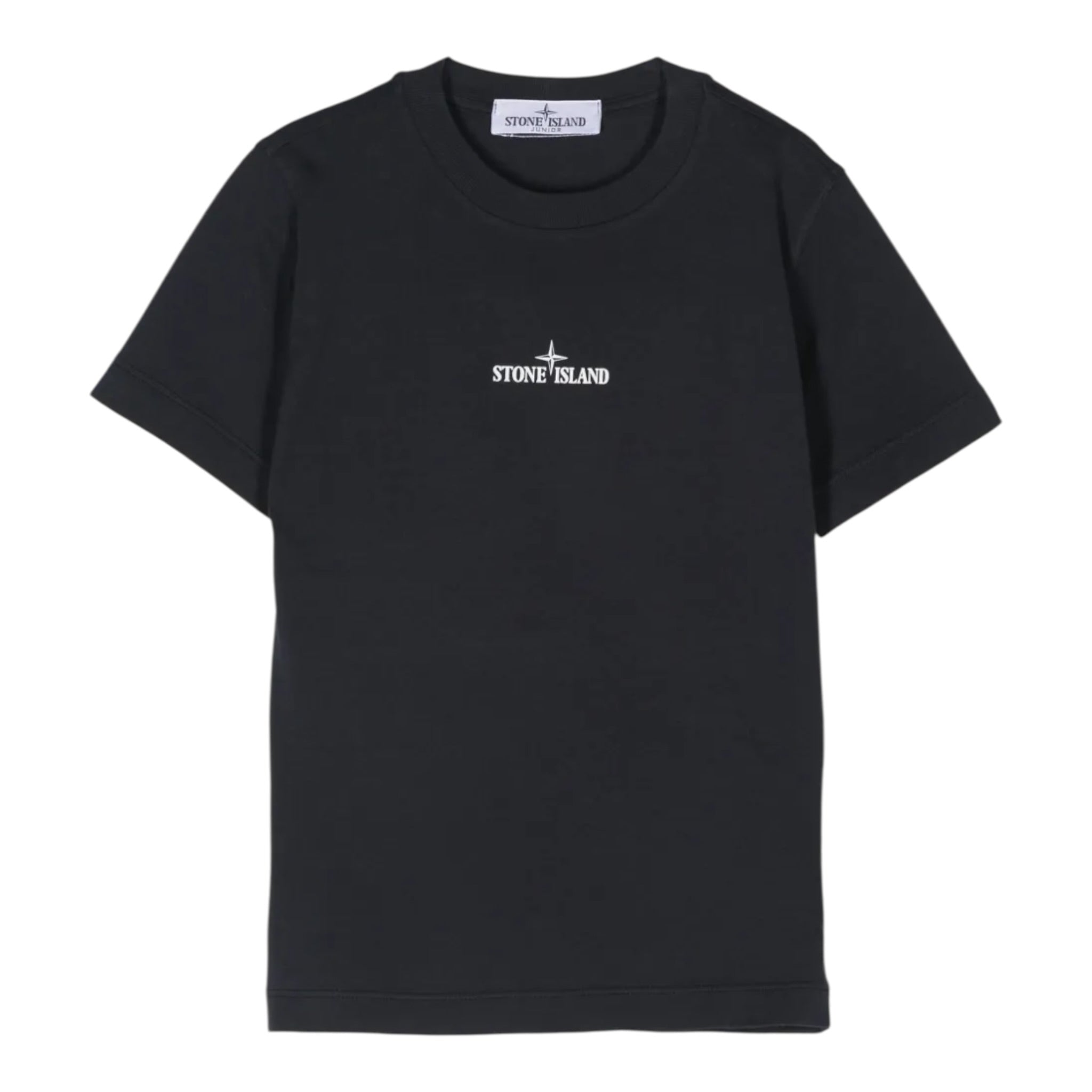 Stone Island T-Shirt tinta unita con Logo Nero per Bambino K2S162100010 NERO STONE ISLAND 